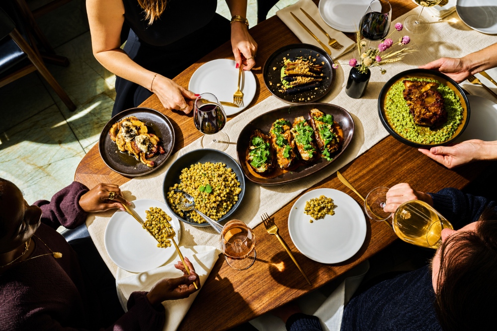 Comparti family-style dining menu