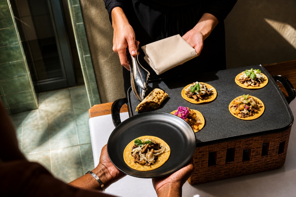 Comparti gourmet Latin-inspired tacos small plates