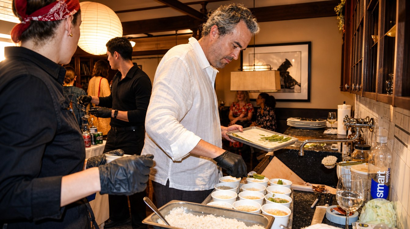 Comparti in-house chef plating in NYC
