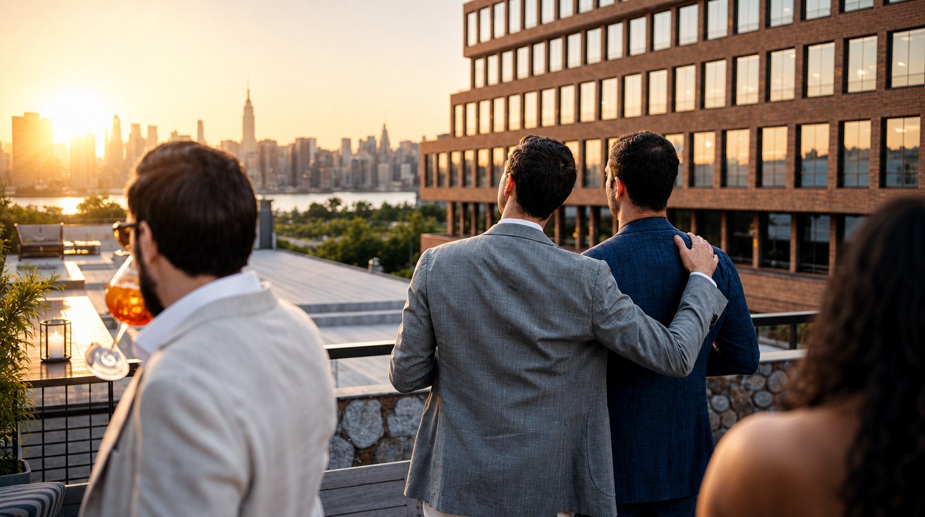 Comparti sunset private event catering in New York