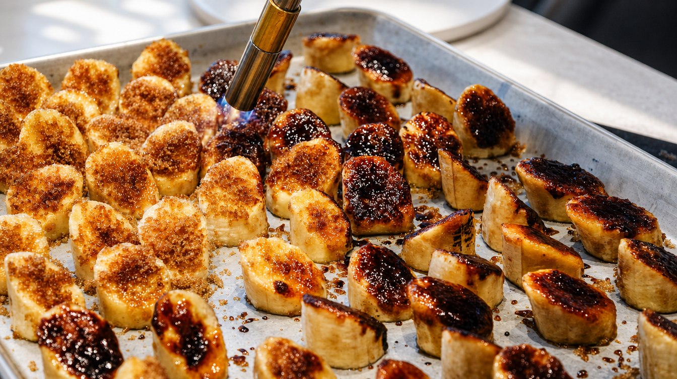 Comparti wedding dessert caramelized banana