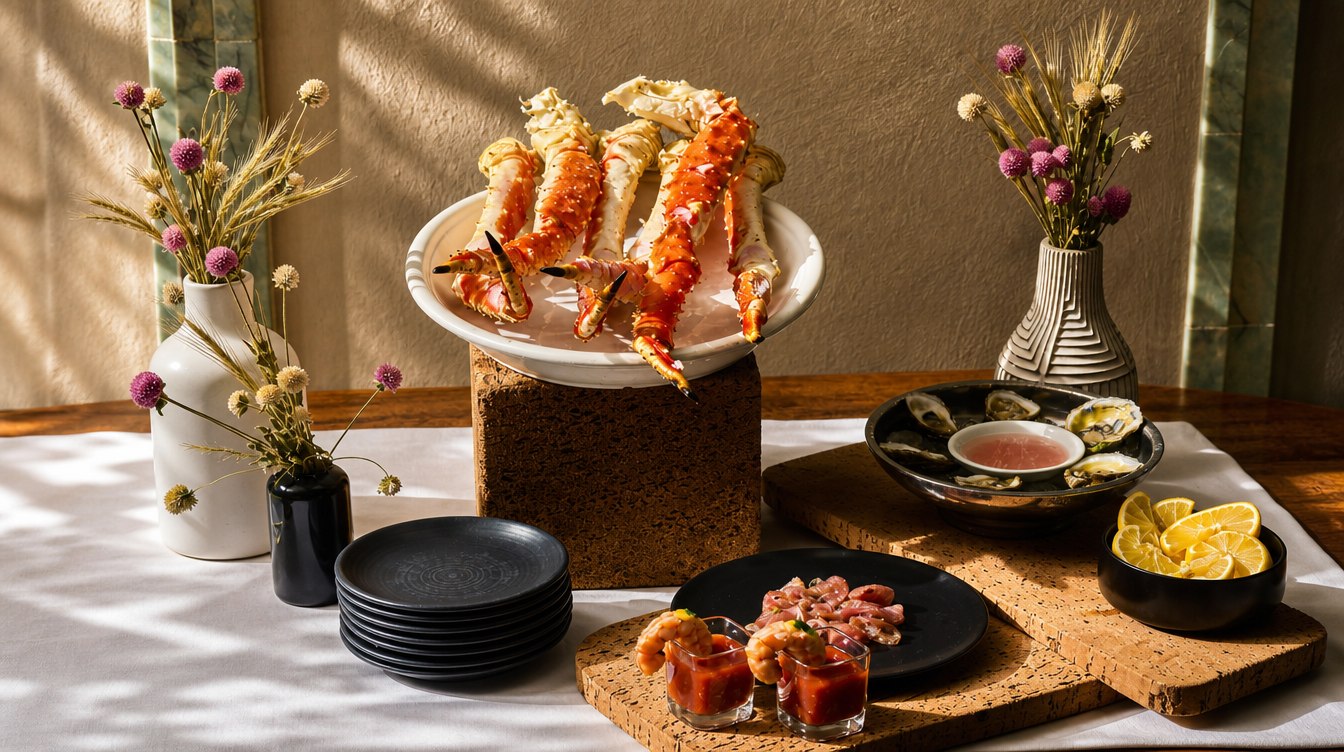Comparti wedding seafood station catering
