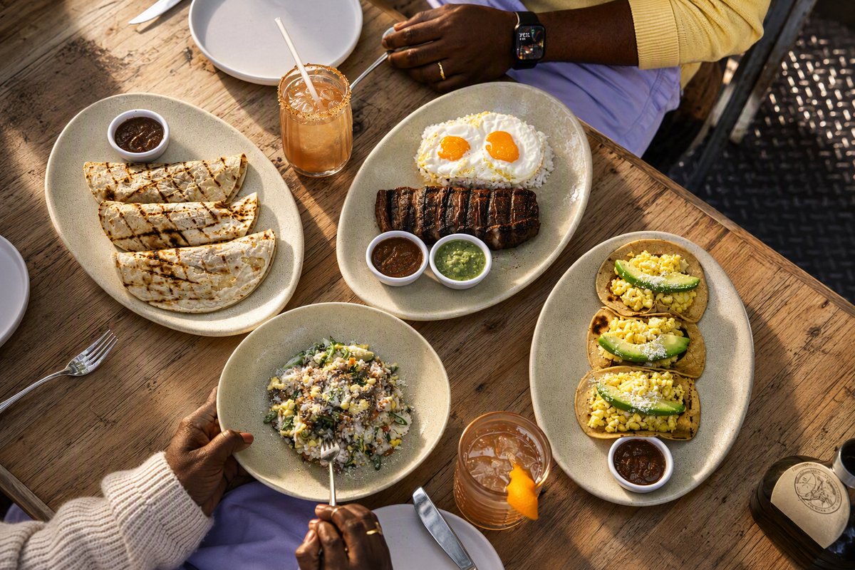 Comparti taco and steak spread at an event