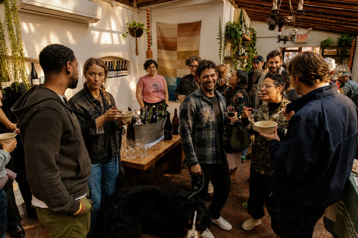 Comparti event with guests and their dogs