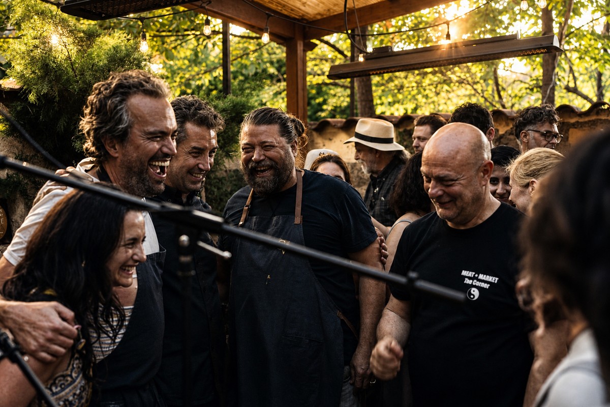 Comparti event guests laughing together