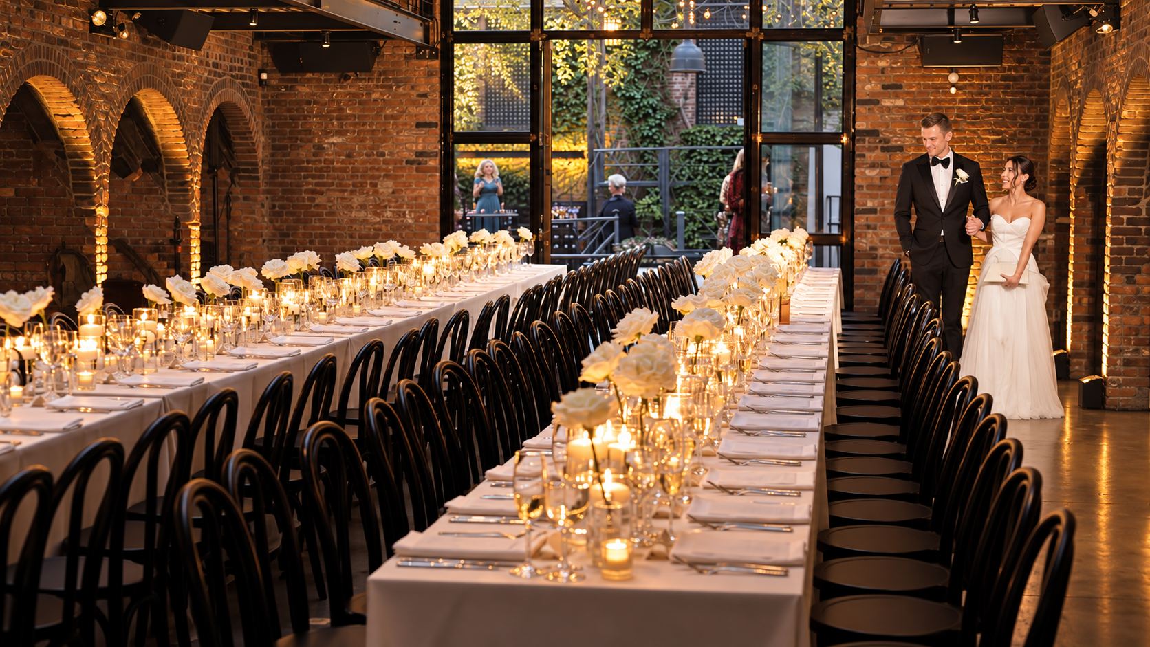 Comparti elegant candlelit wedding reception in New York City