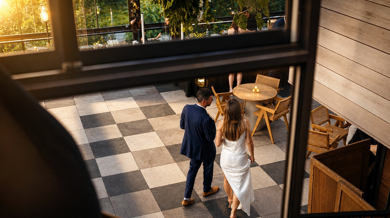 Comparti wedding cocktail hour at a New York venue